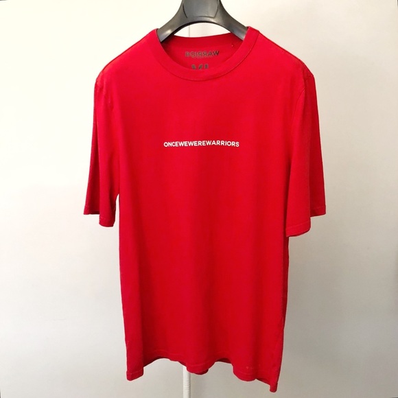 Once We Were Warriors Graphic Tee Oversized Streetwear Red Short Sleeve T Shirt. - Picture 14 of 14